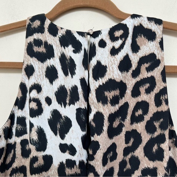 BANANA REPUBLIC Leopard Print Sleeveless Wide Leg Cropped Jumpsuit - Picture 8 of 9